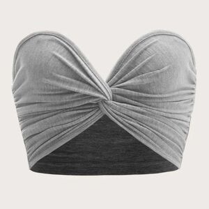 Gray Twist Front Bandeau